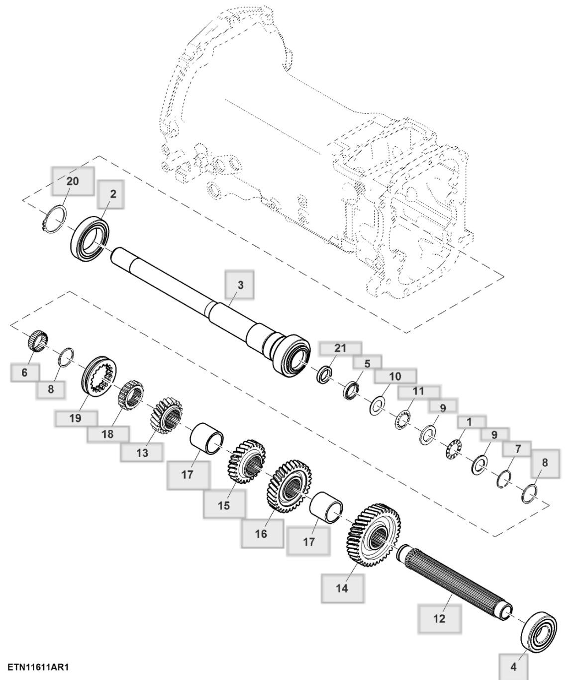 Trục truyền động, ly hợp kép (-003566)